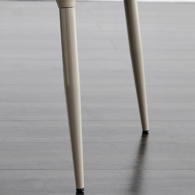 Silla de comedor de metal de estilo moderno, sillas laterales con brazo de comedor para cocina (juego de 2)