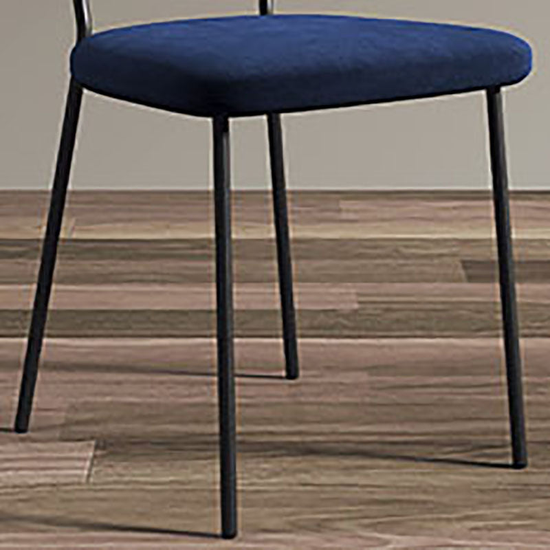 Sillas de comedor de metal nórdico, silla sin brazos con respaldo abierto para restaurante (juego de 2)