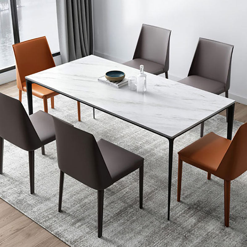 Silla auxiliar de cuero estilo diseñador para el hogar Parsons Silla de comedor con acabado mate (juego de 2)