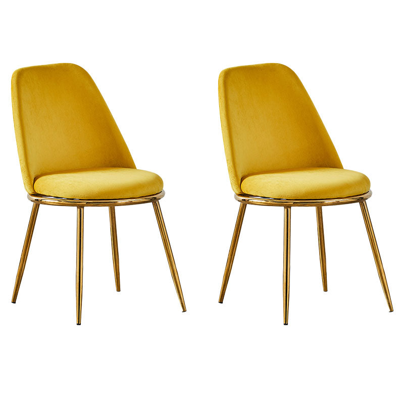 Silla auxiliar de comedor escandinavo de terciopelo Silla de comedor con acabado mate Parsons