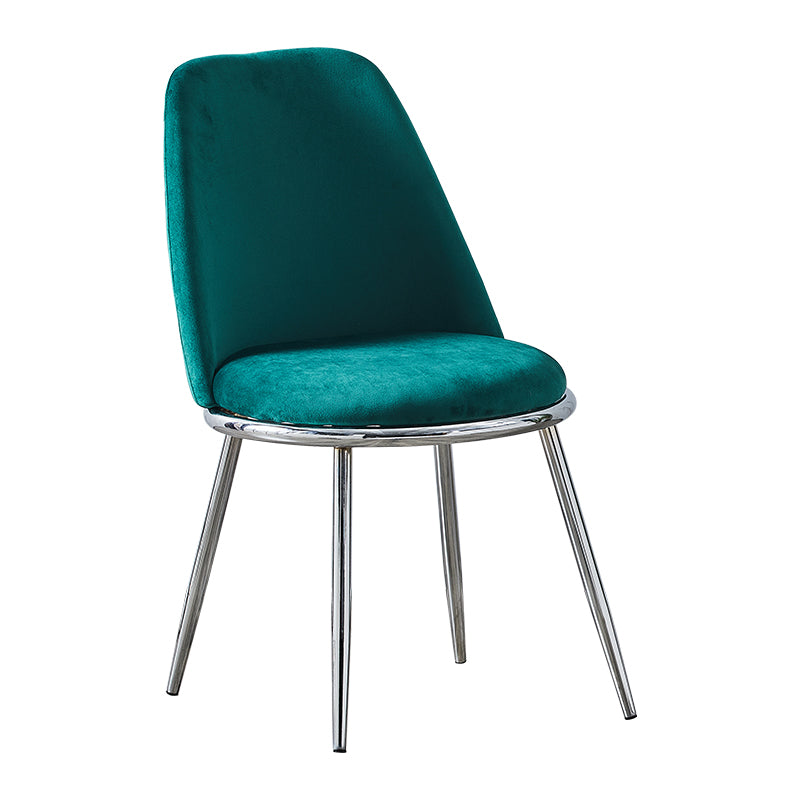 Silla auxiliar de comedor escandinavo de terciopelo Silla de comedor con acabado mate Parsons