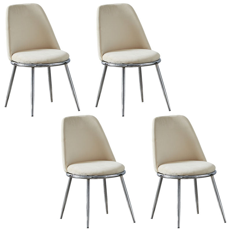 Silla auxiliar de comedor escandinavo de terciopelo Silla de comedor con acabado mate Parsons