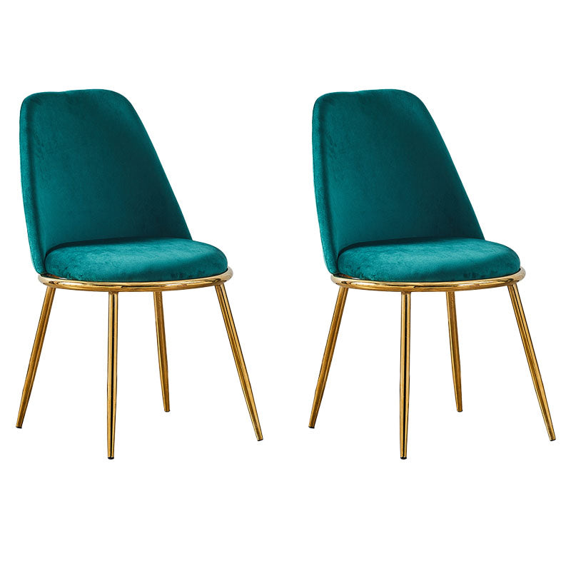 Silla auxiliar de comedor escandinavo de terciopelo Silla de comedor con acabado mate Parsons