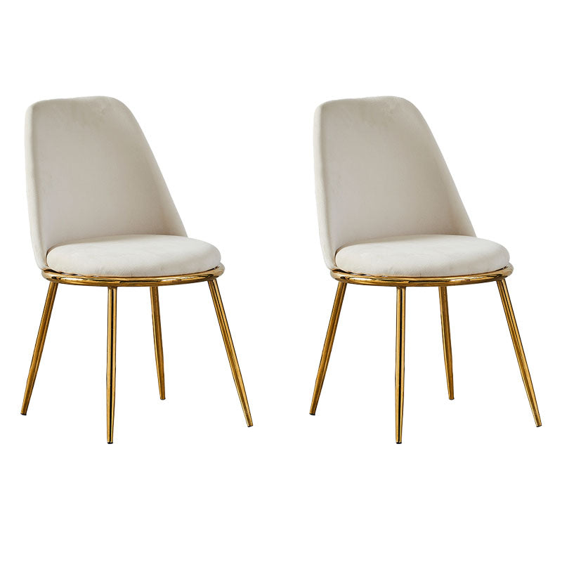 Silla auxiliar de comedor escandinavo de terciopelo Silla de comedor con acabado mate Parsons