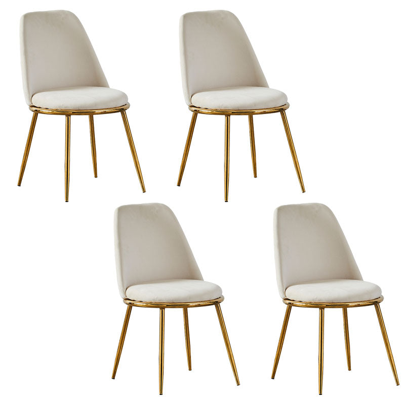 Silla auxiliar de comedor escandinavo de terciopelo Silla de comedor con acabado mate Parsons