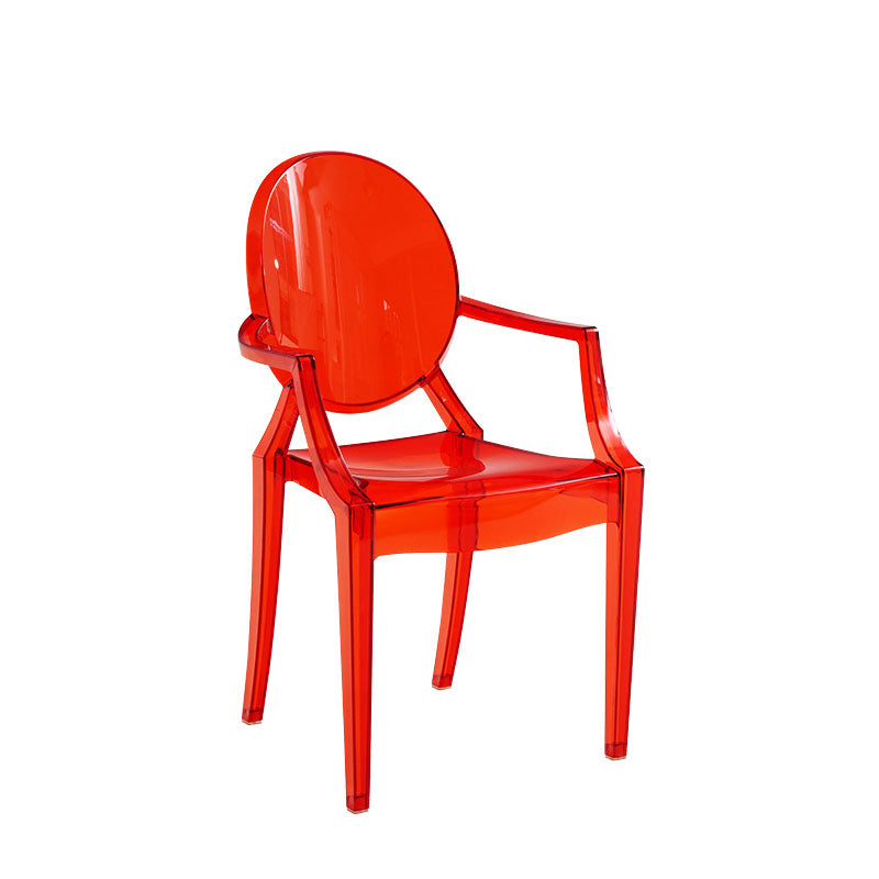 Fauteuil de salle à manger en plastique de Style nordique, chaise latérale à dossier ouvert pour usage domestique