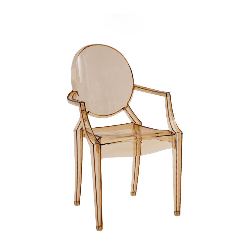 Fauteuil de salle à manger en plastique de Style nordique, chaise latérale à dossier ouvert pour usage domestique