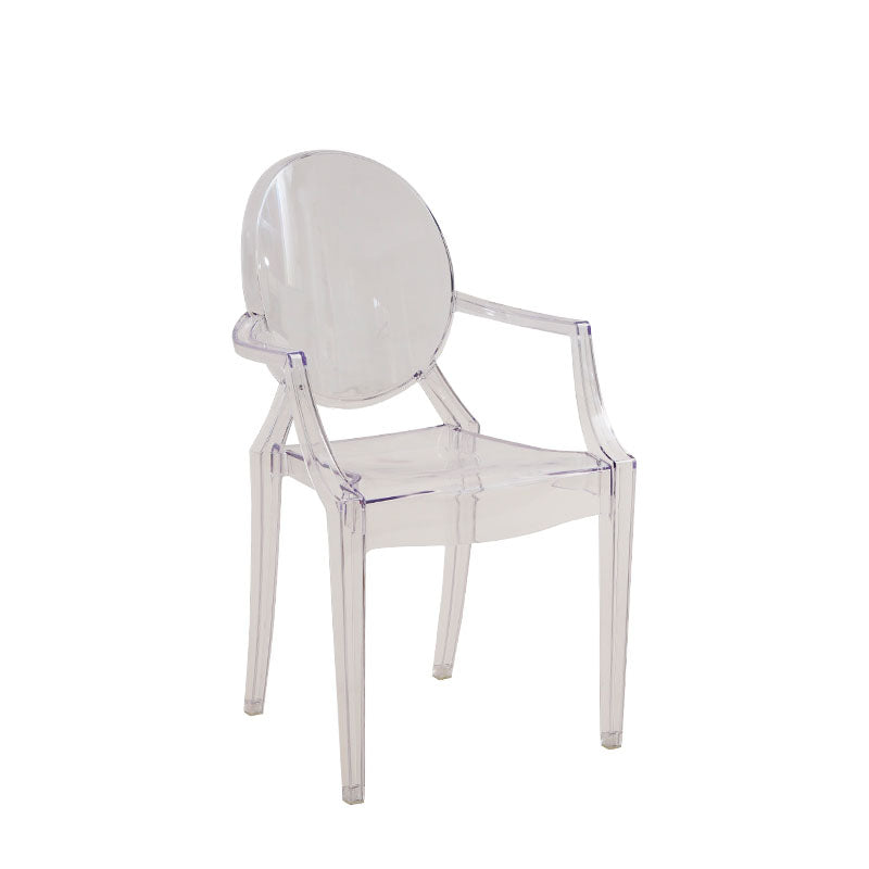 Fauteuil de salle à manger en plastique de Style nordique, chaise latérale à dossier ouvert pour usage domestique