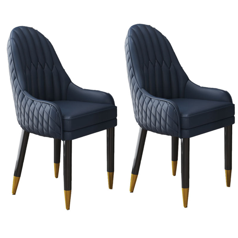 Sillón interior escandinavo tapizado con respaldo Parsons, silla de comedor de madera
