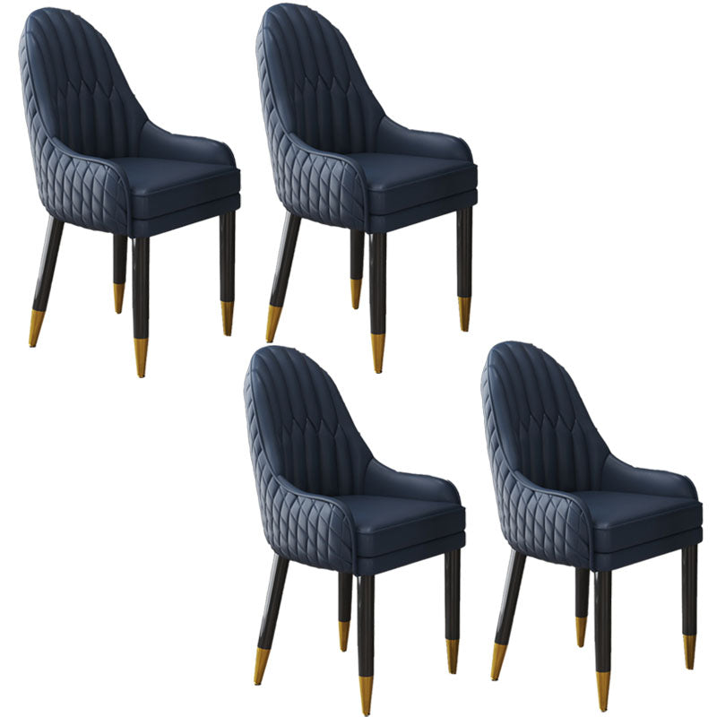 Sillón interior escandinavo tapizado con respaldo Parsons, silla de comedor de madera