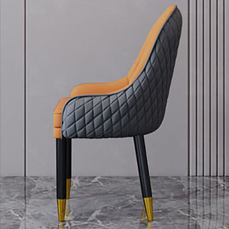 Sillón interior escandinavo tapizado con respaldo Parsons, silla de comedor de madera