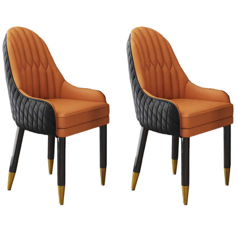 Sillón interior escandinavo tapizado con respaldo Parsons, silla de comedor de madera