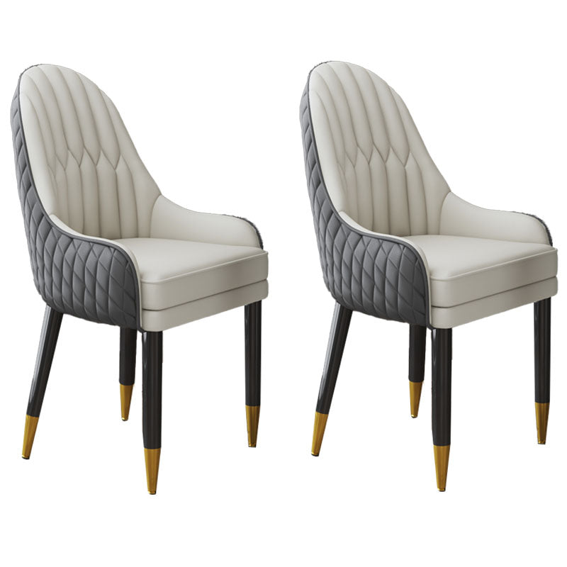 Sillón interior escandinavo tapizado con respaldo Parsons, silla de comedor de madera