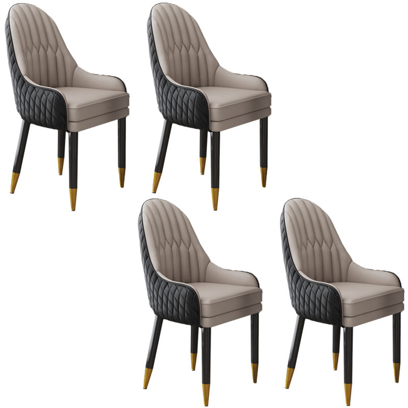 Sillón interior escandinavo tapizado con respaldo Parsons, silla de comedor de madera