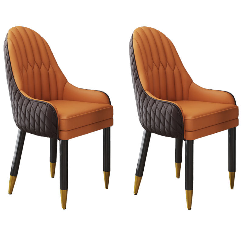 Sillón interior escandinavo tapizado con respaldo Parsons, silla de comedor de madera