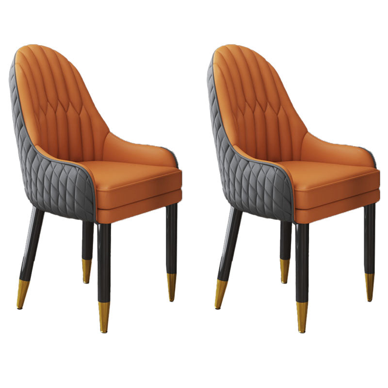 Sillón interior escandinavo tapizado con respaldo Parsons, silla de comedor de madera