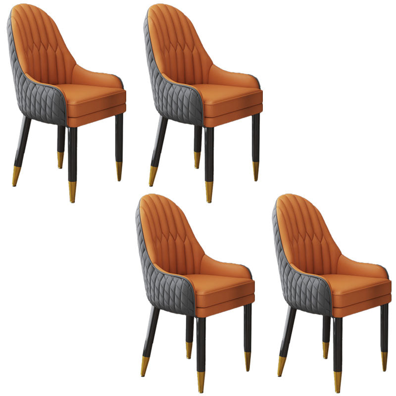 Sillón interior escandinavo tapizado con respaldo Parsons, silla de comedor de madera