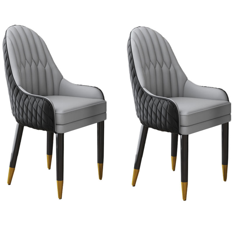 Sillón interior escandinavo tapizado con respaldo Parsons, silla de comedor de madera