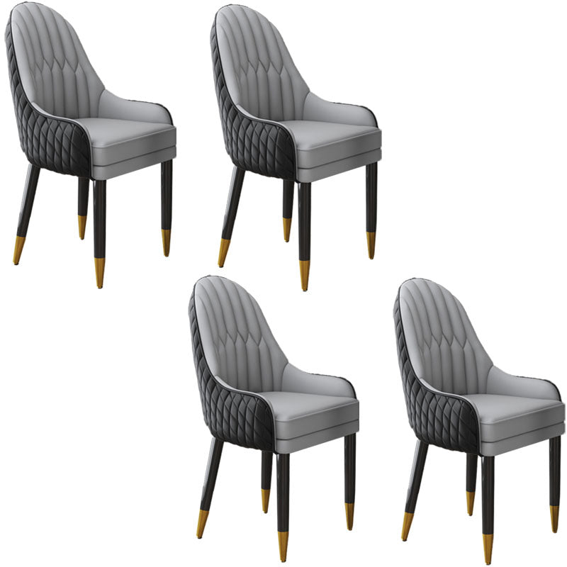 Sillón interior escandinavo tapizado con respaldo Parsons, silla de comedor de madera