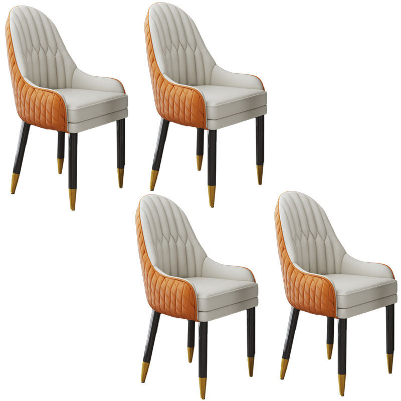 Sillón interior escandinavo tapizado con respaldo Parsons, silla de comedor de madera