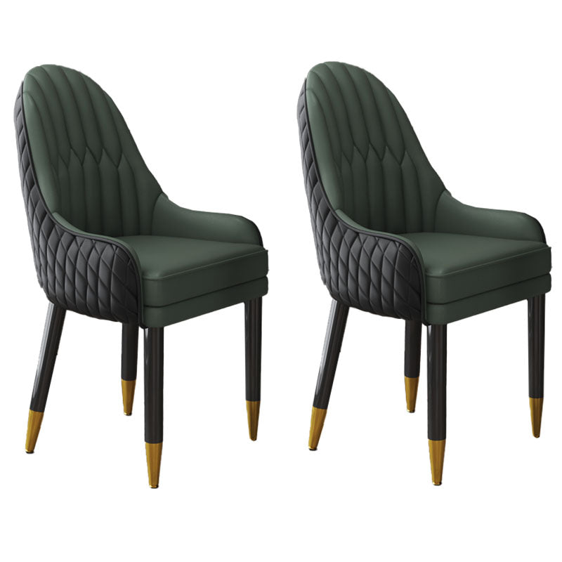 Sillón interior escandinavo tapizado con respaldo Parsons, silla de comedor de madera