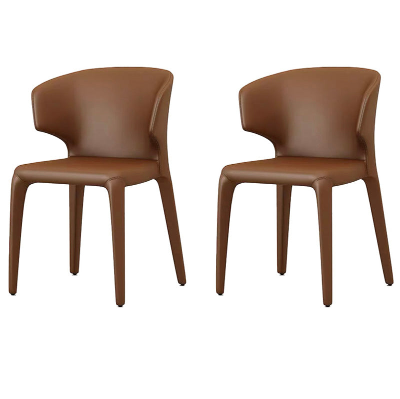 Silla auxiliar de comedor de metal de estilo contemporáneo, sillas laterales sin brazos para cocina