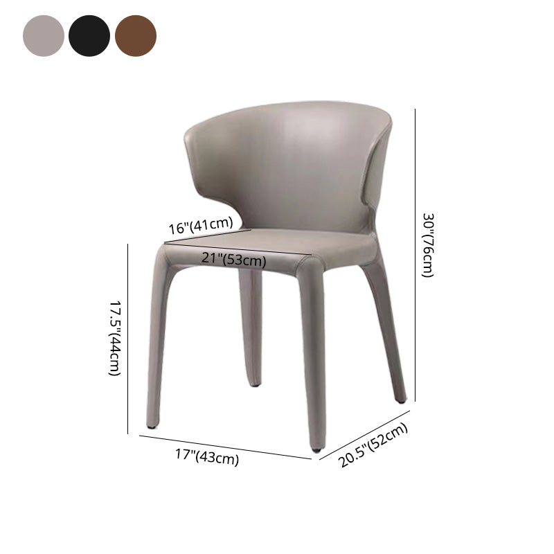 Silla auxiliar de comedor de metal de estilo contemporáneo, sillas laterales sin brazos para cocina