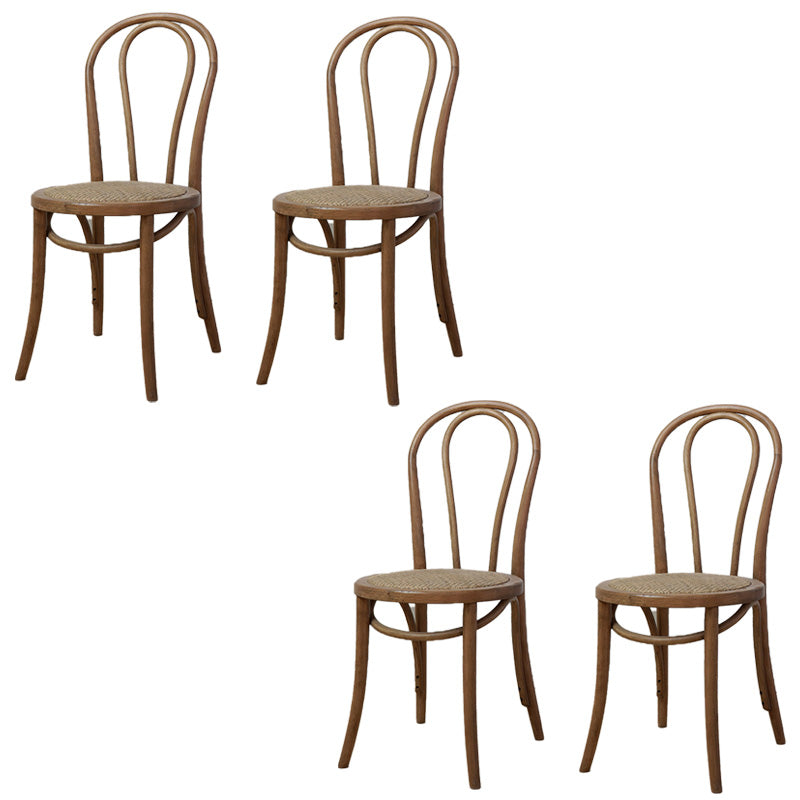Chaises de salle à manger en bois de ferme ouverte à l'arrière des chaises sans bras pour restaurant