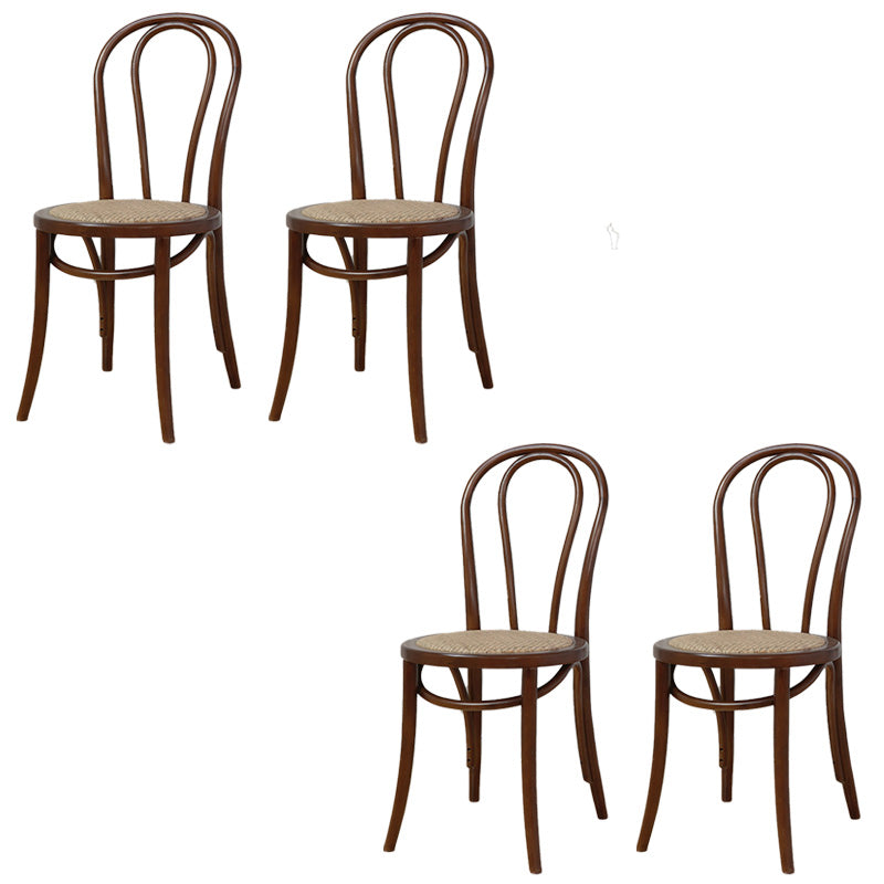 Chaises de salle à manger en bois de ferme ouverte à l'arrière des chaises sans bras pour restaurant