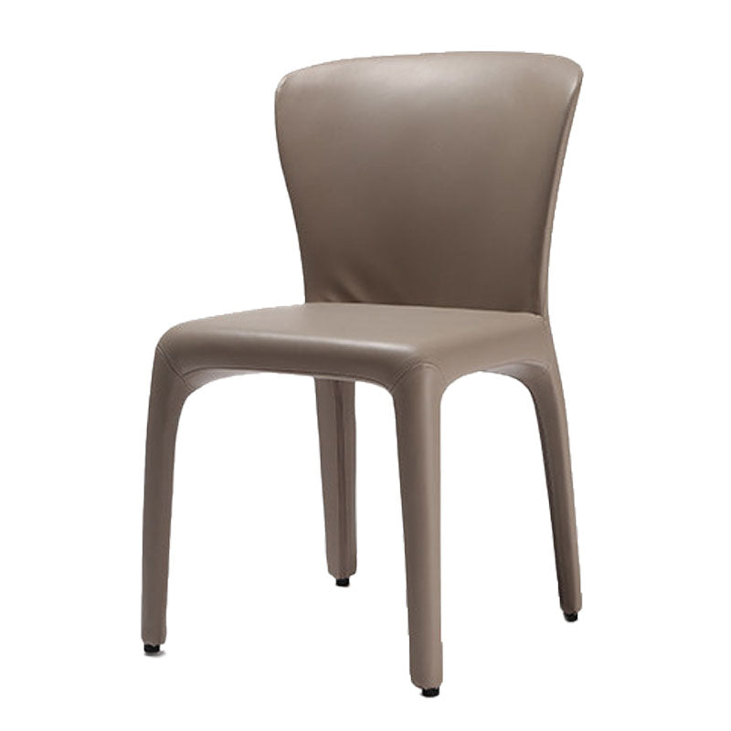 Chaise de salle à manger en métal de style contemporain, chaise simple latérale sans accoudoirs pour cuisine