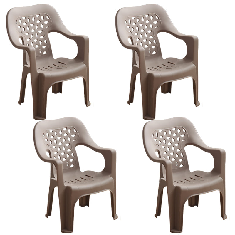 Sillas plásticas contemporáneas del comedor que cenan la silla apilable del brazo para el uso en el hogar