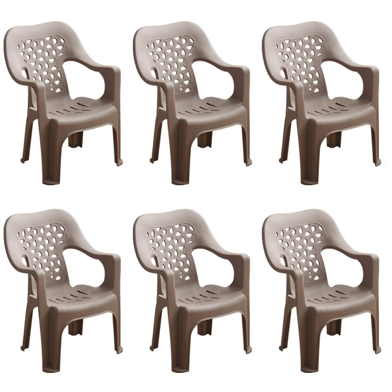 Sillas plásticas contemporáneas del comedor que cenan la silla apilable del brazo para el uso en el hogar