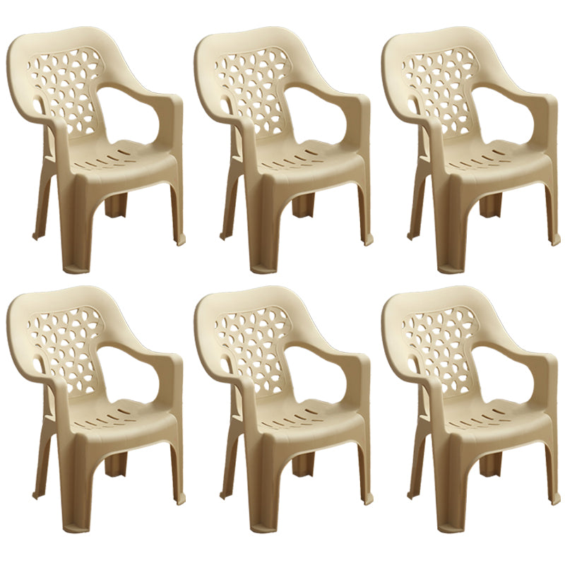 Sillas plásticas contemporáneas del comedor que cenan la silla apilable del brazo para el uso en el hogar