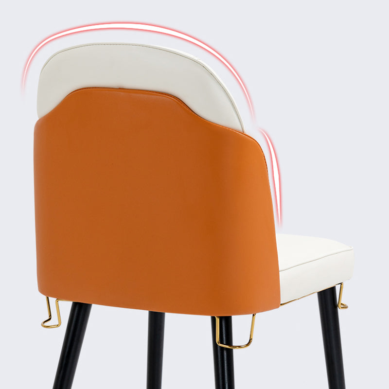 Silla de comedor de madera de estilo nórdico, sillas de comedor sin brazos de cuero PU para uso doméstico