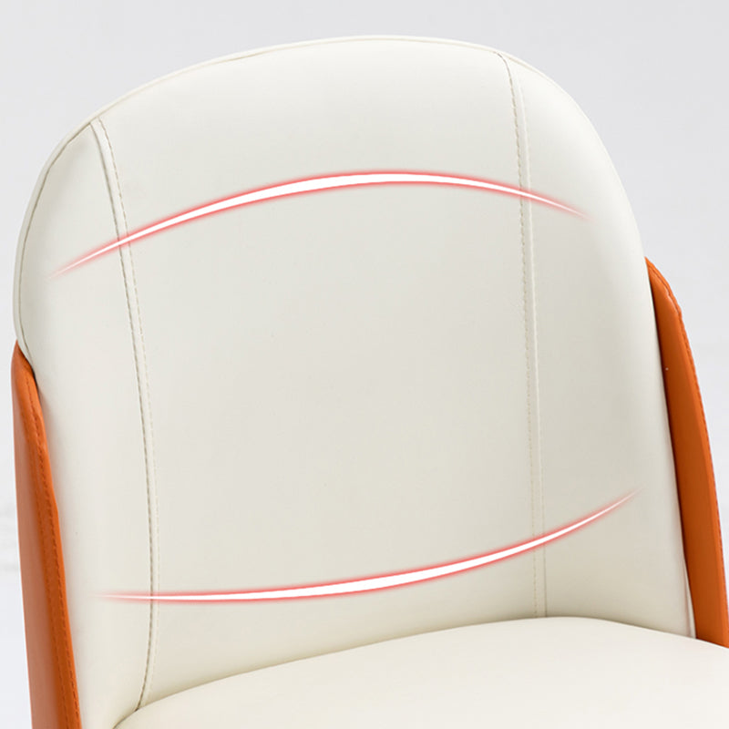 Silla de comedor de madera de estilo nórdico, sillas de comedor sin brazos de cuero PU para uso doméstico