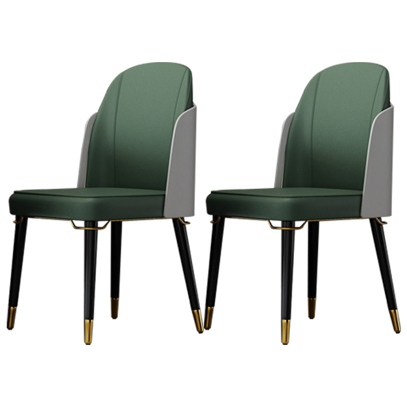 Silla de comedor de madera de estilo nórdico, sillas de comedor sin brazos de cuero PU para uso doméstico