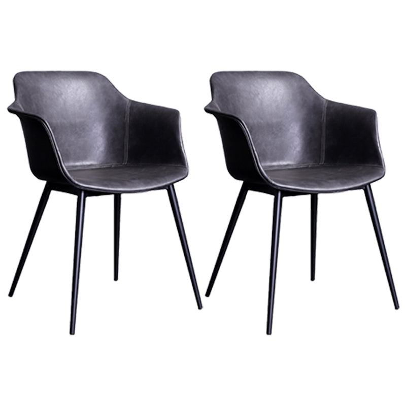 Industrial Metall Esszimmer Sessel gepolsterte Seiten Lederstühle für den Heimgebrauch