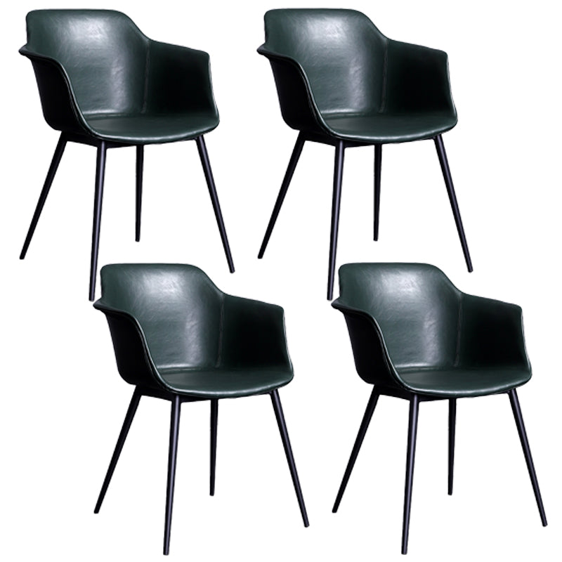 Industrial Metall Esszimmer Sessel gepolsterte Seiten Lederstühle für den Heimgebrauch