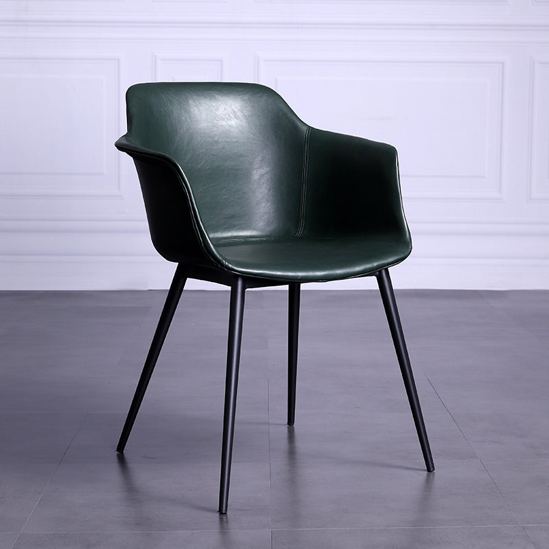 Industrial Metall Esszimmer Sessel gepolsterte Seiten Lederstühle für den Heimgebrauch