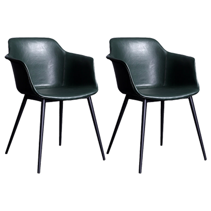 Industrial Metall Esszimmer Sessel gepolsterte Seiten Lederstühle für den Heimgebrauch