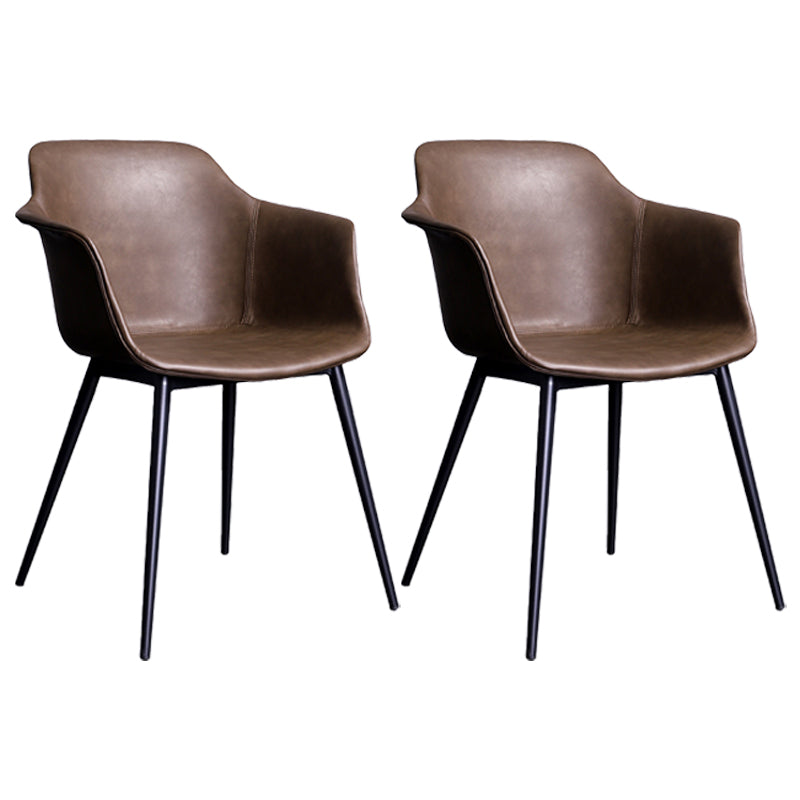 Industrial Metall Esszimmer Sessel gepolsterte Seiten Lederstühle für den Heimgebrauch