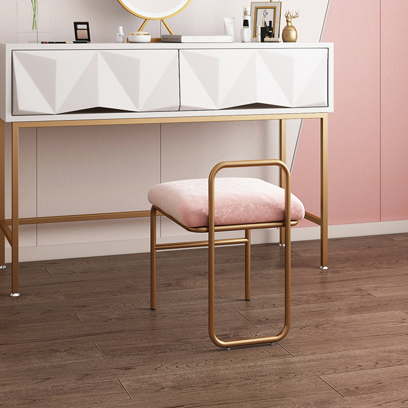 Silla de comedor de metal de estilo nórdico, silla de comedor individual sin brazos de terciopelo para uso doméstico