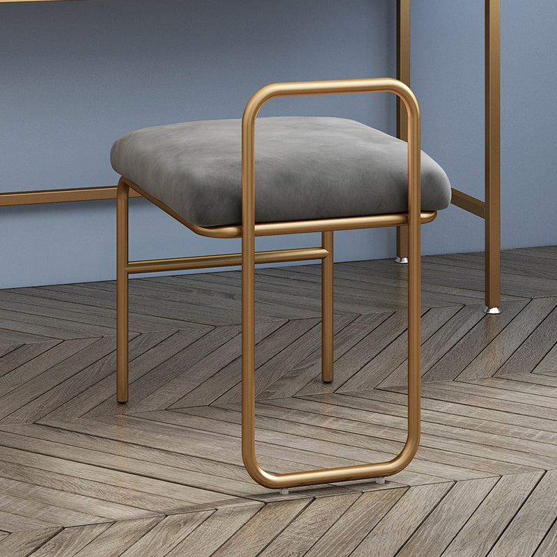 Chaise de salle à manger en métal de Style nordique, chaise de salle à manger simple sans accoudoirs en velours pour usage domestique