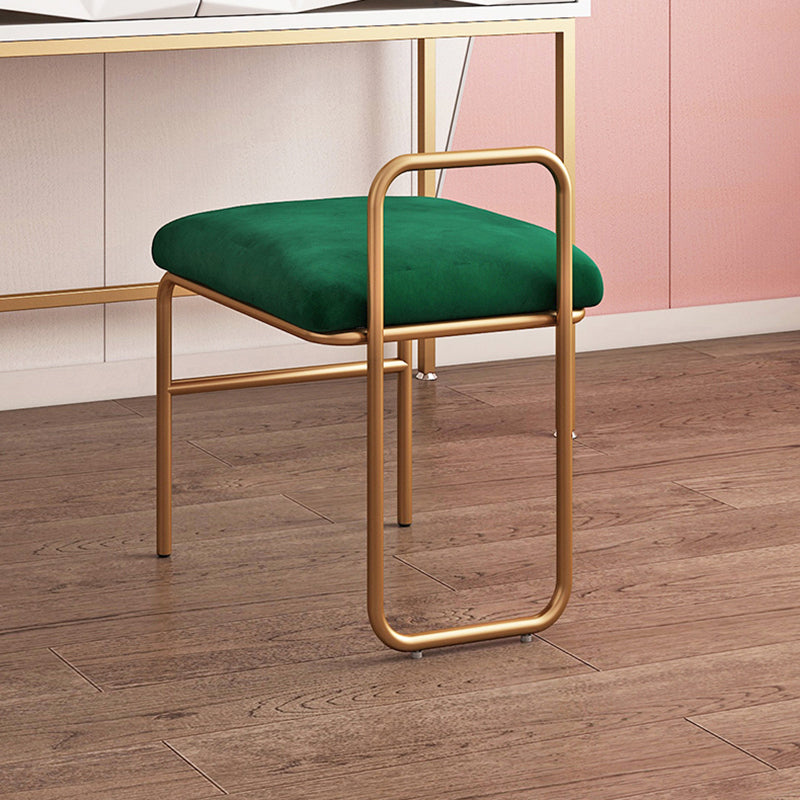 Silla de comedor de metal de estilo nórdico, silla de comedor individual sin brazos de terciopelo para uso doméstico