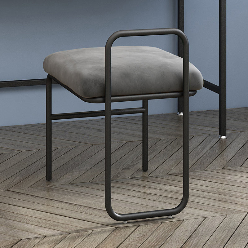 Silla de comedor de metal de estilo nórdico, silla de comedor individual sin brazos de terciopelo para uso doméstico