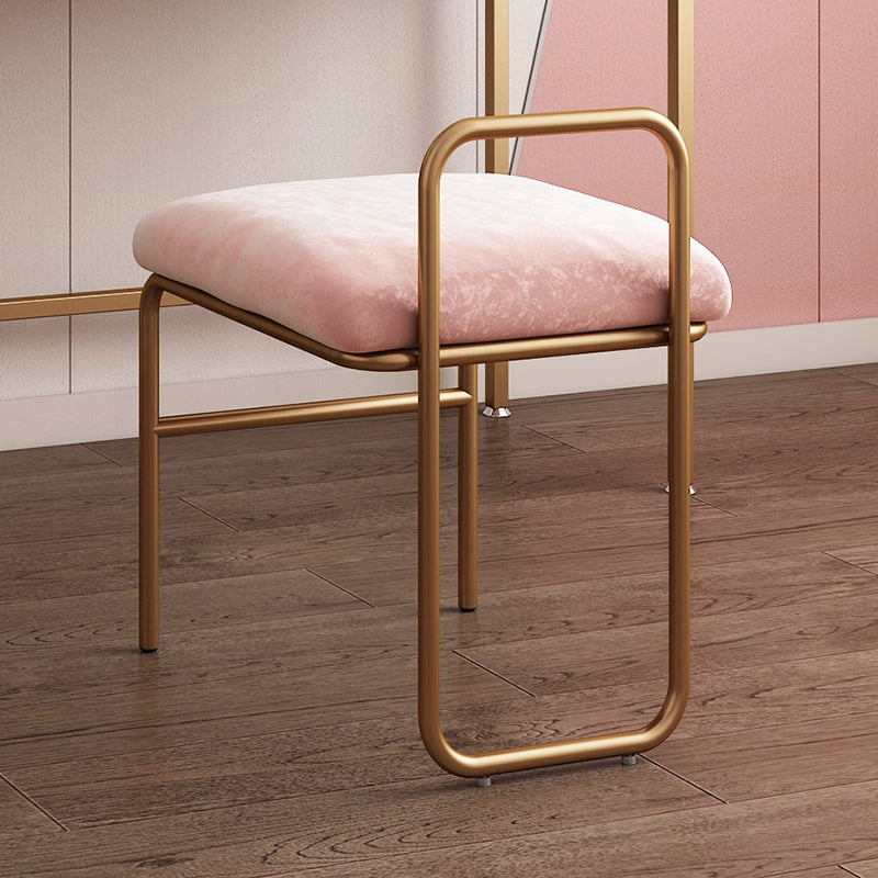 Chaise de salle à manger en métal de Style nordique, chaise de salle à manger simple sans accoudoirs en velours pour usage domestique