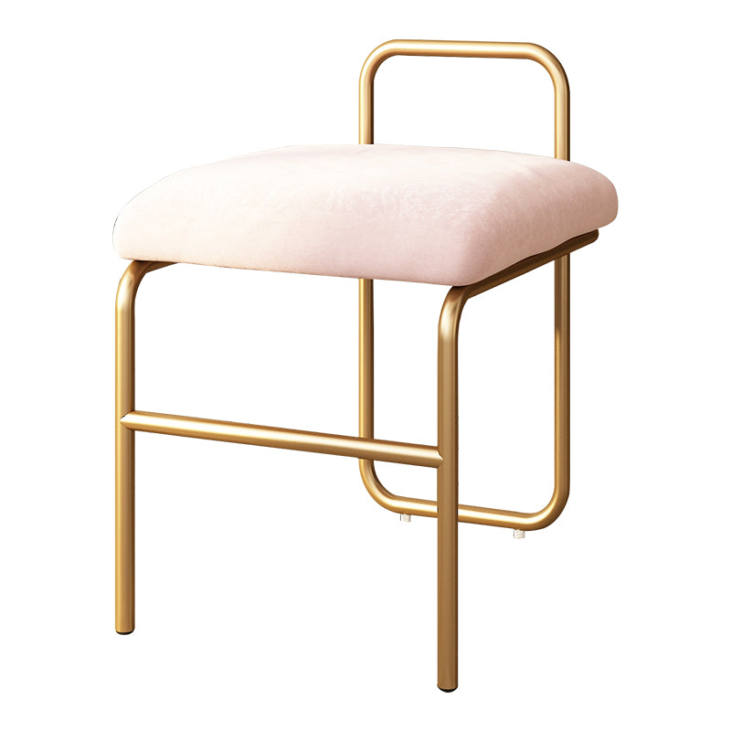 Silla de comedor de metal de estilo nórdico, silla de comedor individual sin brazos de terciopelo para uso doméstico