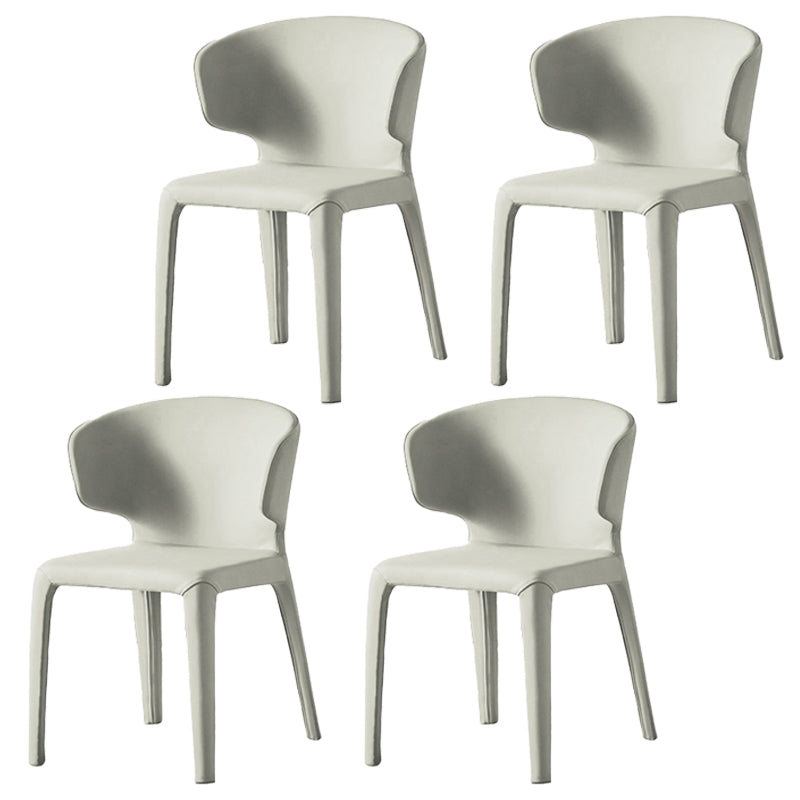 Sillas modernas de comedor para interiores y exteriores, sillas sin brazos de piel sintética
