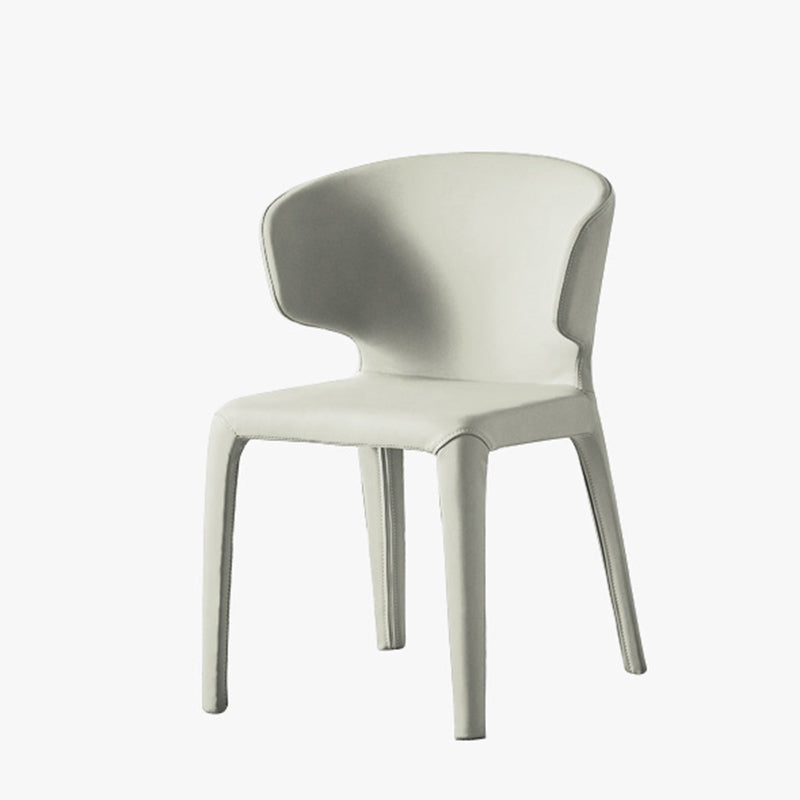 Sillas modernas de comedor para interiores y exteriores, sillas sin brazos de piel sintética
