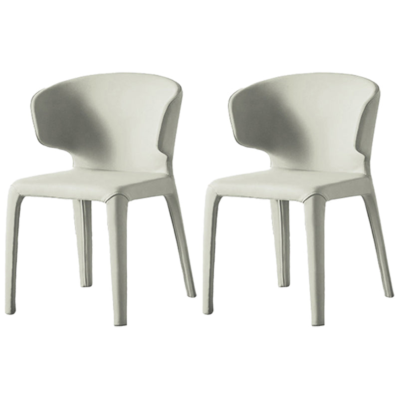 Sillas modernas de comedor para interiores y exteriores, sillas sin brazos de piel sintética